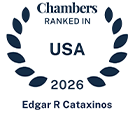 Chambers Ranked In USA 2026, Edgar R Cataxinos